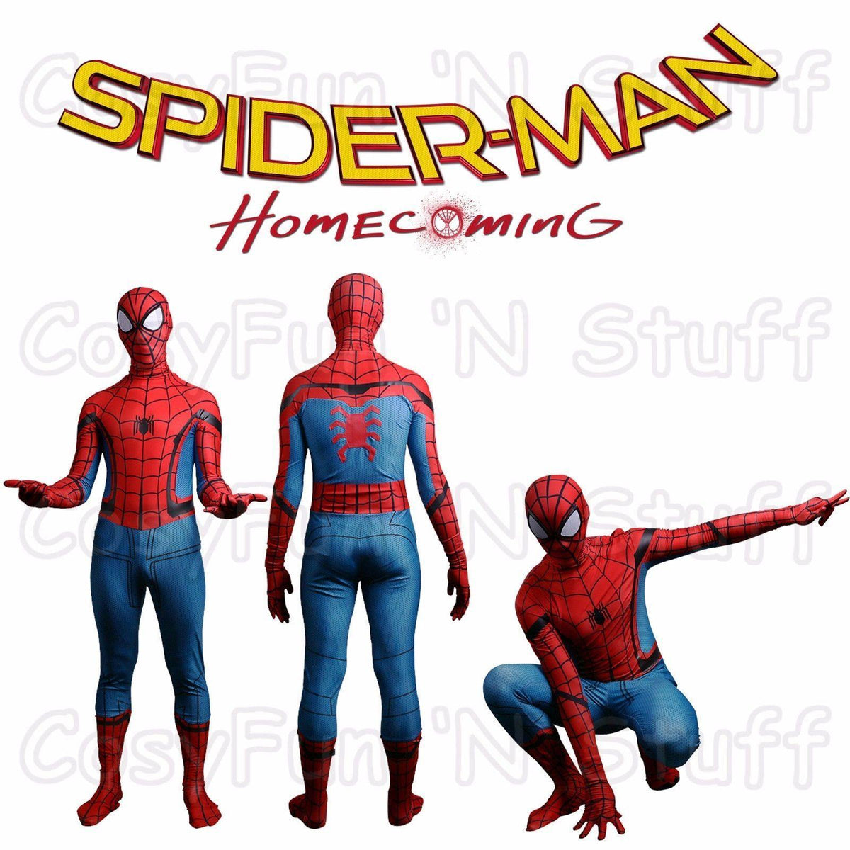3D Spider-Man Homecoming Suit Thick Spandex Tom Holland Spiderman Costume  Adult