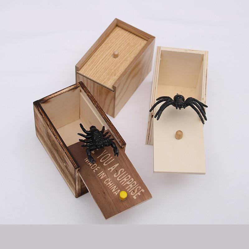 The Jumping Spider Prank Box | Hidden in Wooden Case for Tricks Jokes